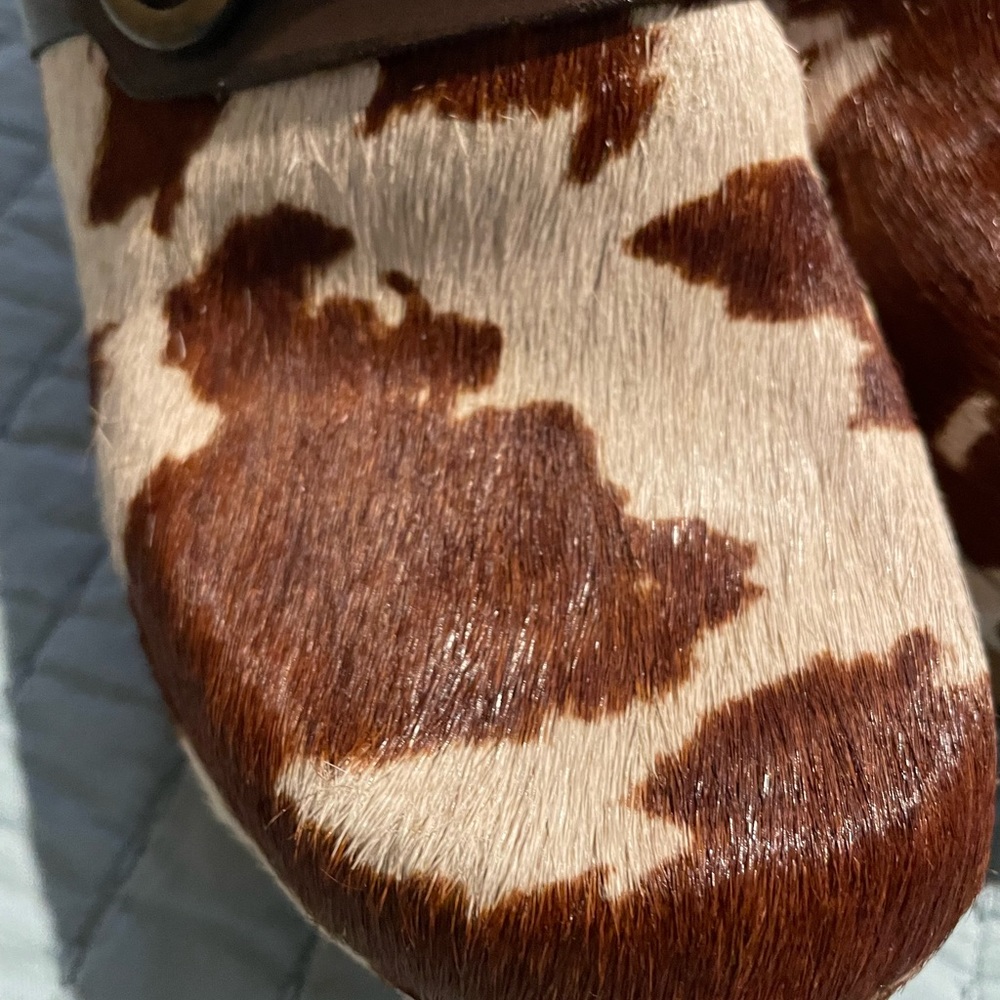 Faux cow clogs by Nine West size 7